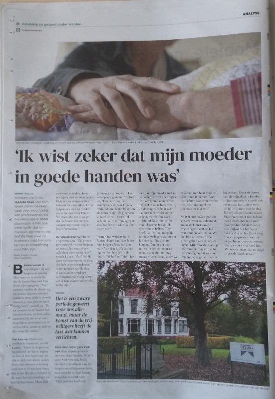 krantenartikel AD over steunpunt midden holland